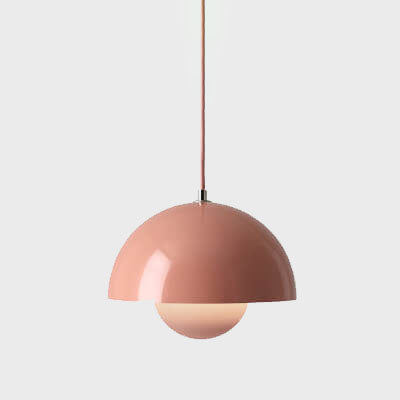 Nordic Macaron 1-Light Half-Circle Dome Pendant Light Lightz