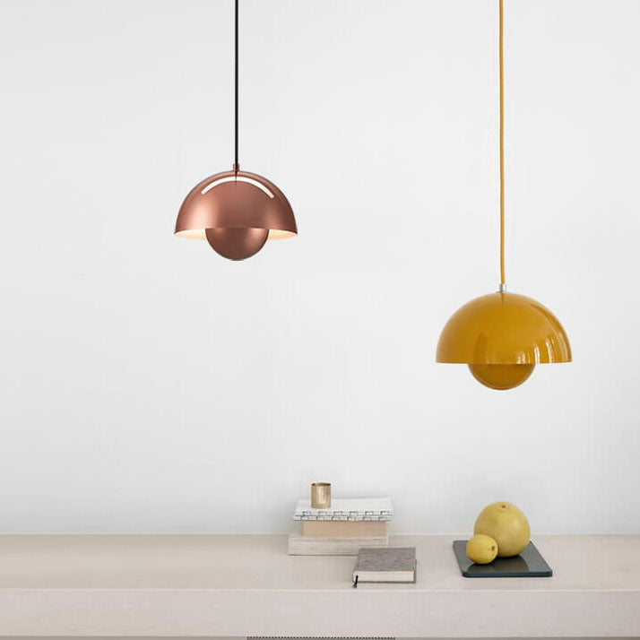 Nordic Macaron 1-Light Half-Circle Dome Pendant Light Lightz