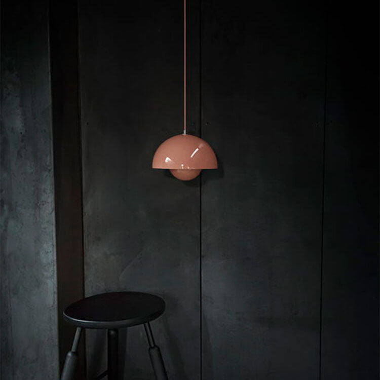 Nordic Macaron 1-Light Half-Circle Dome Pendant Light Lightz