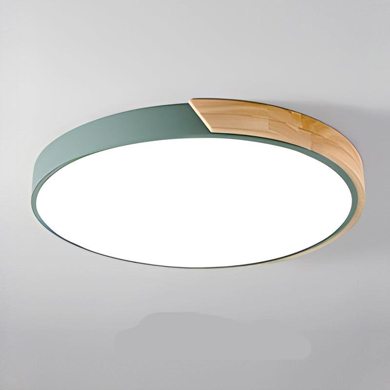 Nordic Wooden Macaroon Circular Ceiling Light