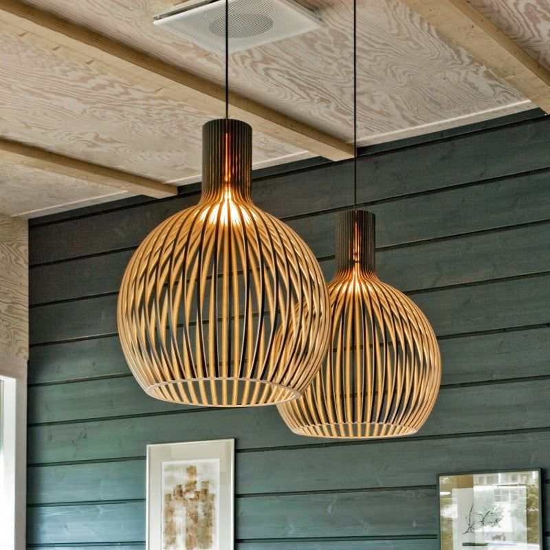 Handmade Wooden Pendant Light