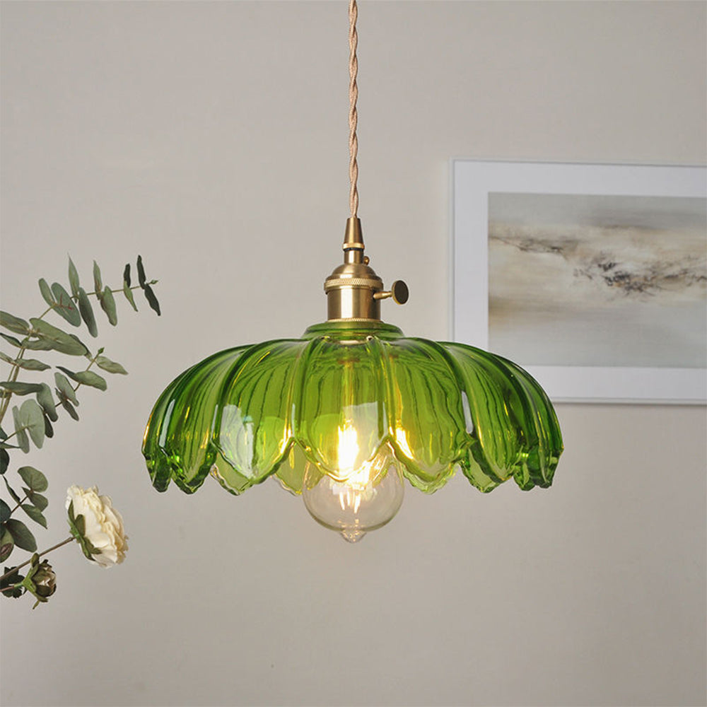 Vintage flower pendant lamp