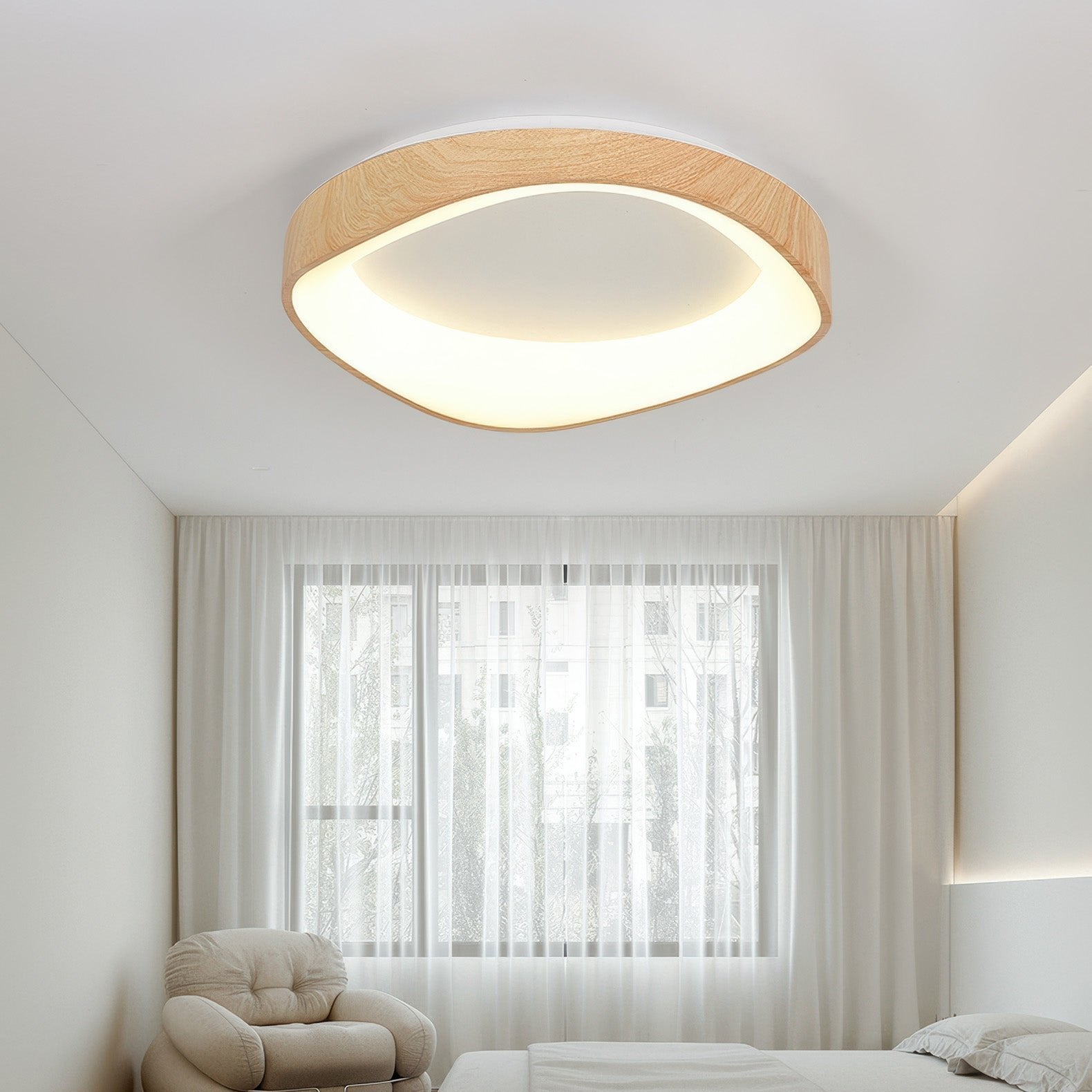 Nordic Artistic Wood Grain Ceiling Light