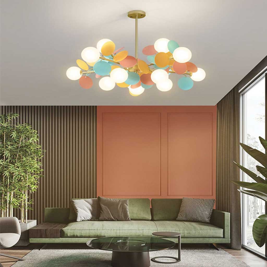 Modern Artistic Opal Colorful Branch Chandelier