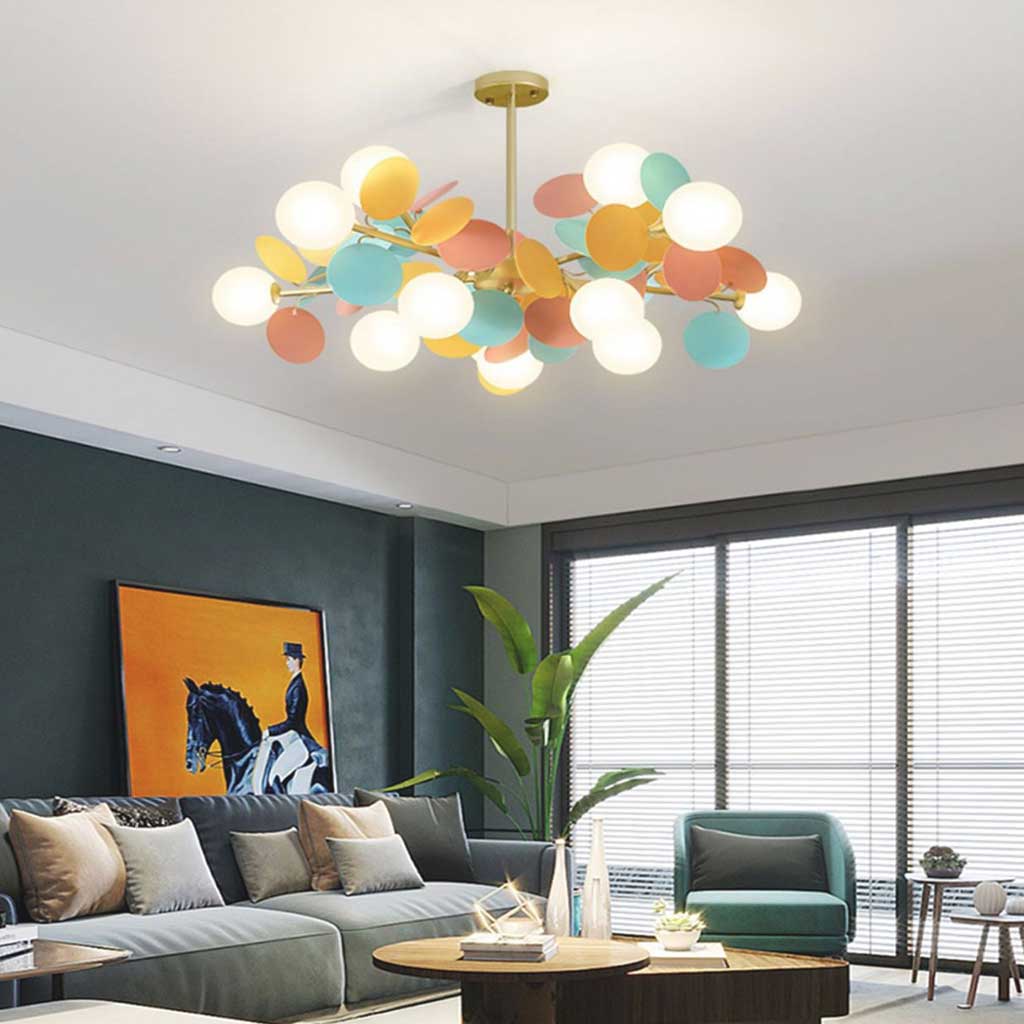 Modern Artistic Opal Colorful Branch Chandelier