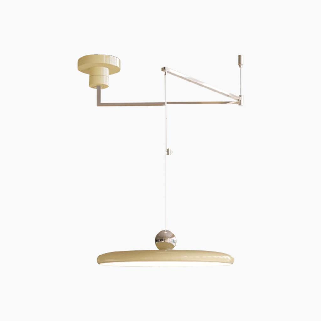 Adjustable Swing Arm UFO Dimmable Pendant Light, 5 Colors