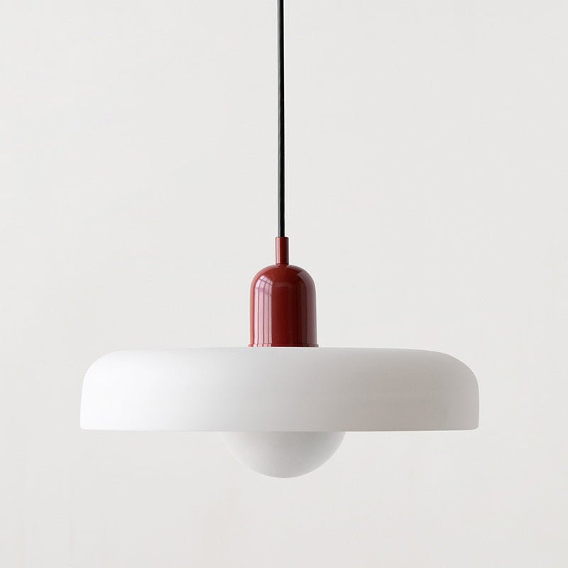 Bauhaus pendant lamp made of colored glass