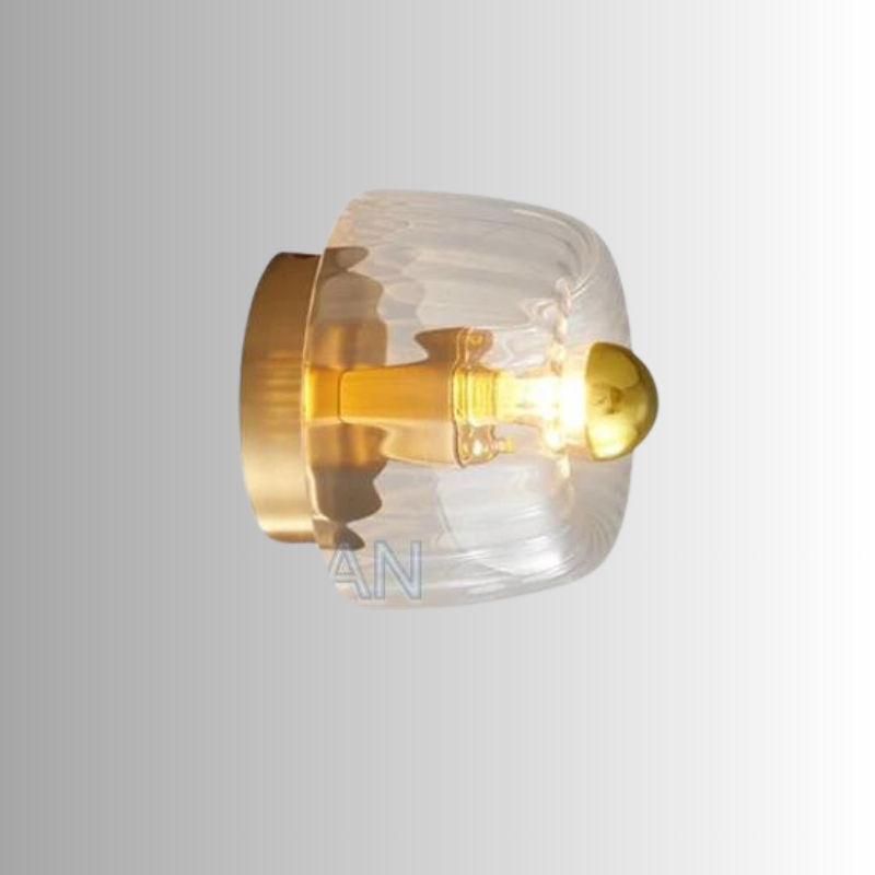 Scandinavian Bauhaus Wall Light made of Glass, Modern LED Wall Lamp for Hallway & Living Room