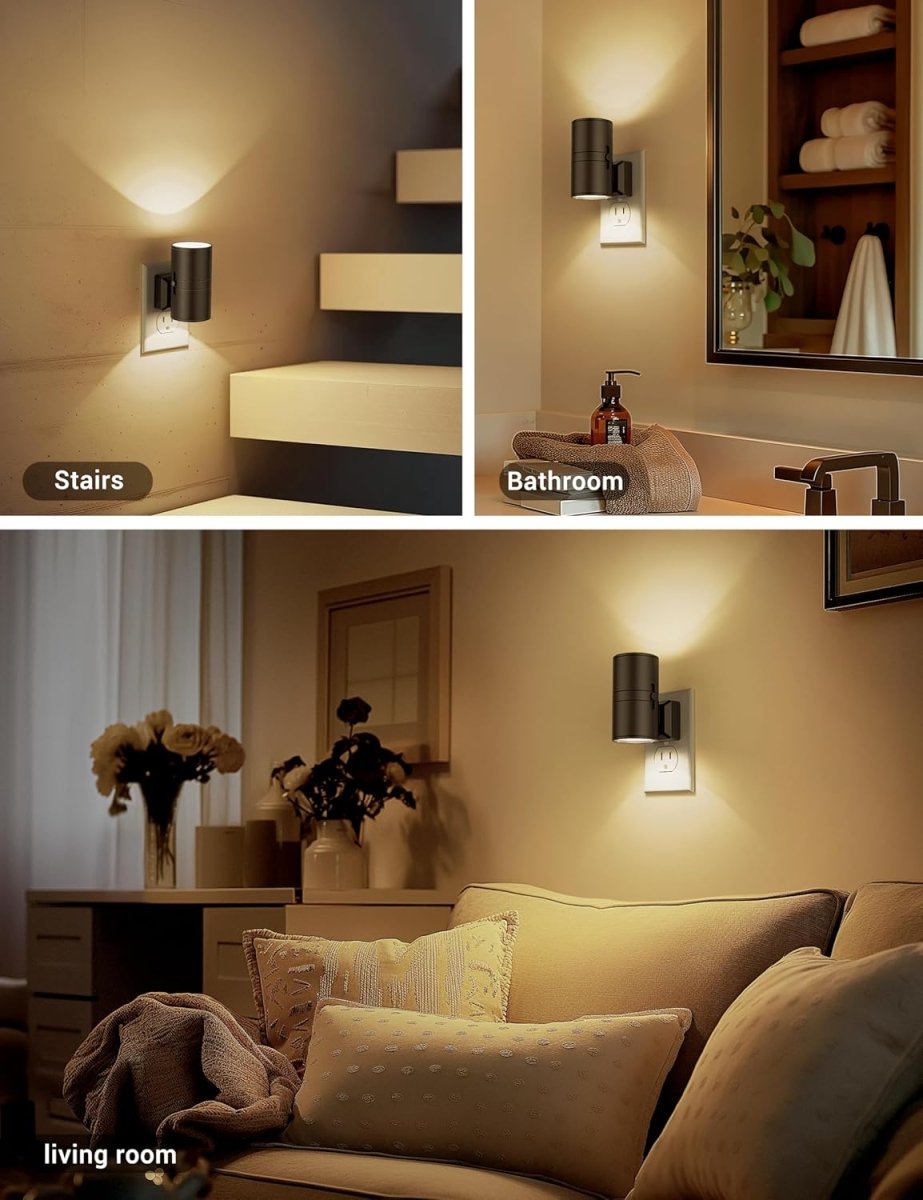 GlowLite - Dimmable LED Night Light with Dawn Sensor | Plug-In Mood Light for Any Room