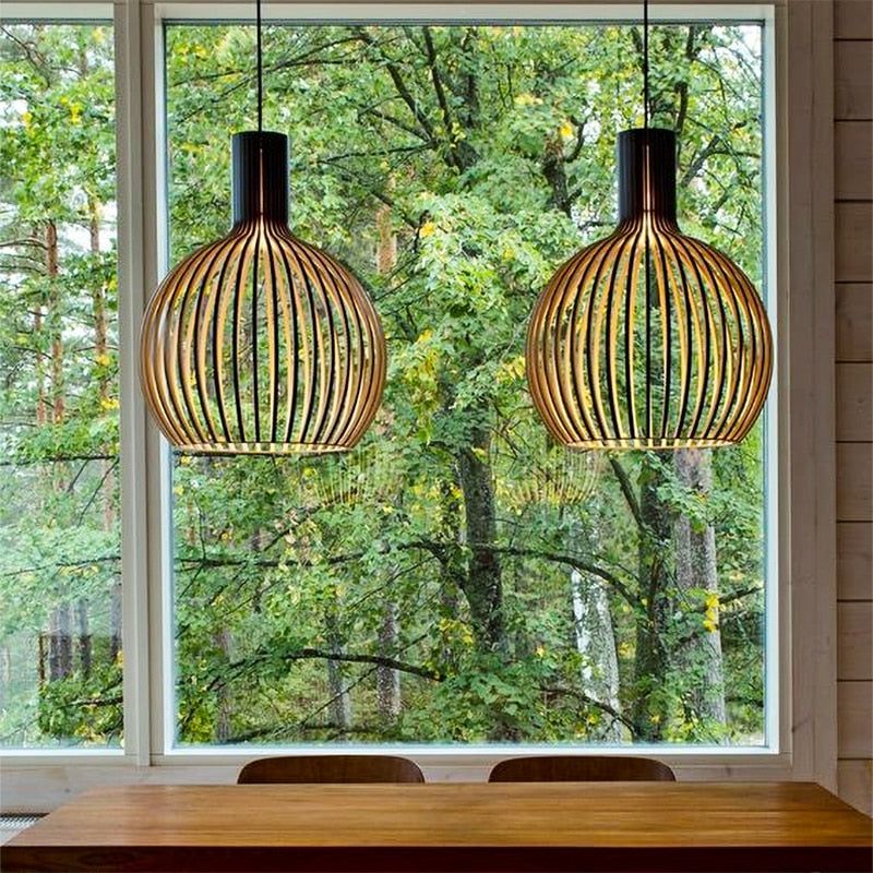 Handmade Wooden Pendant Light