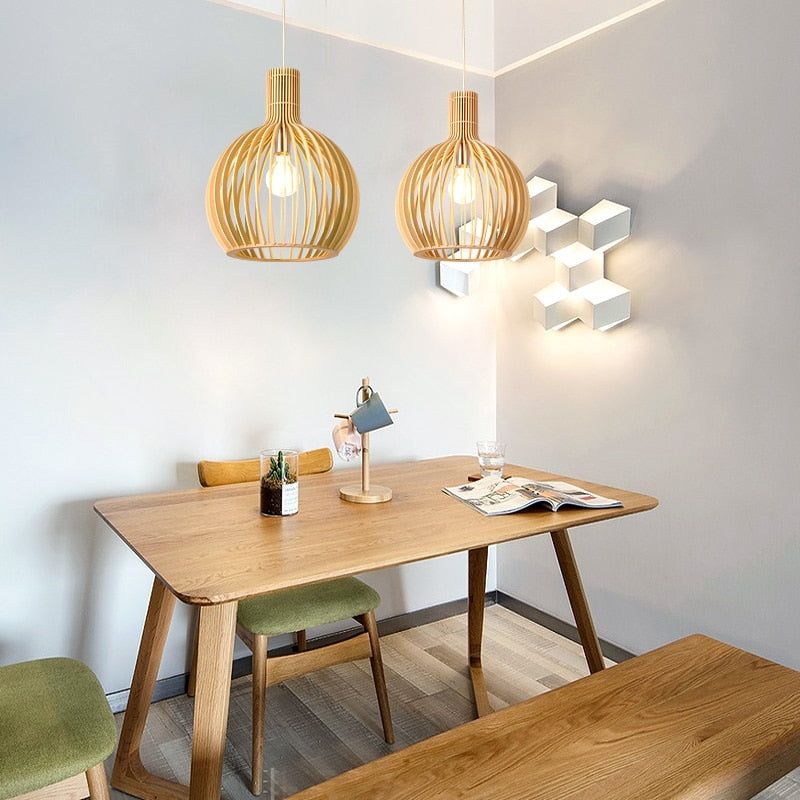 Handmade Wooden Pendant Light