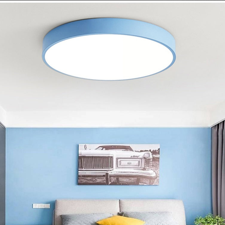 Nordic Wooden Macaroon Circular Ceiling Light